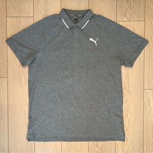 Puma Dry Fit Activewear Grey Polo Shirt Size XXL